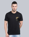 Shop Pocket Design T-Shirt Black-Front