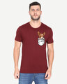 Shop Pocket Design T-Shirt Maronn-Full