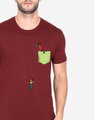 Shop Pocket Design T-Shirt Maronn-Design