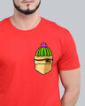 Shop Pocket Design T-Shirt Red-Design