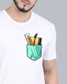 Shop Pocket Design T-Shirt White-Design