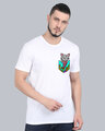 Shop Pocket Design T-Shirt White-Full