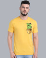 Shop Pocket Design T-Shirt Yellow-Full