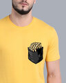 Shop Pocket Design T-Shirt Yellow-Design