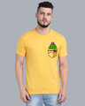 Shop Pocket Design T-Shirt Yellow-Front