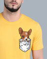 Shop Pocket Design T-Shirt Yellow-Design