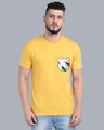 Shop Pocket Design T-Shirt Yellow-Front