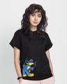 Shop Cool Daffy Boyfriend T-Shirt (LTL) Black-Front