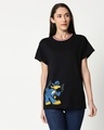 Shop Cool Daffy Boyfriend Varsity Rib T-Shirt (LTL) Multicolor-Front
