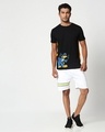 Shop Cool Daffy Contrast Side Seam Panel T-Shirt (LTL) Black-Neon Orange-Design
