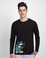 Shop Cool Daffy Full Sleeve T-Shirt (LTL) Black-Front