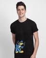 Shop Cool Daffy Half Sleeve T-Shirt (LTL) Black-Front