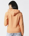 Shop Women's Orange Cool Radiation Typography Hoodie-Design