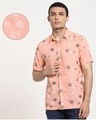 Shop Coral Cloud Floral AOP Half Sleeve Shirt-Front