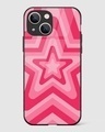 Shop Coral Starbeat Premium Glass Case for Apple iPhone 13 Mini-Front
