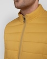Shop Corn Yellow Plain Puffer Jacket