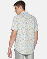 Shop Men Short Sleeve Cotton Printed Lemon Orange Yellow Sky Blue Shirt-Design