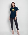 Shop Count Days Boyfriend T-Shirt Navy Blue-Design