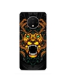 Shop Black Premium Lions Roaring Snakes Painting Printed Mobile Cover For (Oneplus 7t)-Front