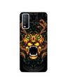 Shop Black Premium Lions Roating Snakes 3d Printed Hard Back Case For (Vivo Y12s)-Front