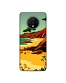 Shop Brown Premium Nature Beach Painting Printed Mobile Cover For (Oneplus 7t)-Front