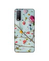 Shop Green Premium Flowers With Strainds 3d Printed Hard Back Case For (Vivo Y12s)-Front