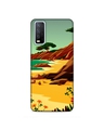 Shop Multicolor Premium Nature Beach Painting 3d Printed Hard Back Case For (Vivo Y12s)-Front