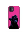 Shop Pink Premium Panther In Pink Background Printed Mobile Cover For (Apple Iphone 12)-Front