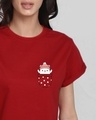 Shop Cozy Bear Boyfriend T-Shirt Bold Red-Front