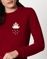 Shop Cozy Bear Fleece Sweatshirt Scarlet Red-Front