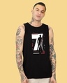 Shop Men's Black Cr 200m Typography Vest-Front