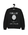 Shop Women's Black Chillin like a villan Printed Regular Fit Sweatshirt
