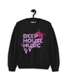 Shop Women's Black Deep house Printed Regular Fit Sweatshirt
