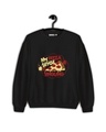Shop Men's Black Pizza Sense Printed Regular Fit Sweatshirt