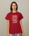 Shop Crazy And Lazy Boyfriend T-Shirt-Front