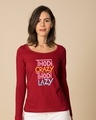 Shop Crazy And Lazy Scoop Neck Full Sleeve T-Shirt-Front