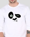 Shop Men's White Crazy Panda Printed T-shirt-Front