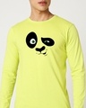 Shop Crazy Panda Full Sleeve T-Shirt Neo Mint-Front