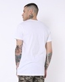Shop Crazy Panda Half Sleeve LonglineT-Shirt White-Design