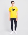 Shop Crazy Panda Half Sleeve T-Shirt Pineapple Yellow -Full