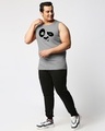 Shop Men's Grey Crazy Panda Graphic Printed Plus Size Vest-Design