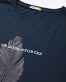Shop Create Good Stories Half Sleeve T-Shirt Navy Blue