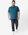 Shop Men's Blue Plus Size Classic Pique Polo-Full