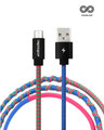 Shop Micro Usb Fast Charging Cable   Blue & Pink-Front