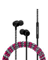 Shop Pro Series Earphone With Mic & Volume Control In Pink & Black-Front