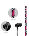 Shop Pro Series Earphone With Mic & Volume Control In Pink & Black