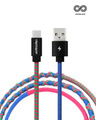 Shop Type C Fast Charging Cable   Blue & Pink-Front