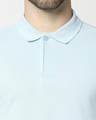 Shop Men's Crystal Blue Polo T-shirt