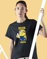 Shop Current Mood Minion Boyfriend T-shirt-Front
