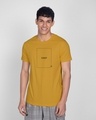 Shop Cut The Crap Half Sleeve T-Shirt Mustard Yellow -Front